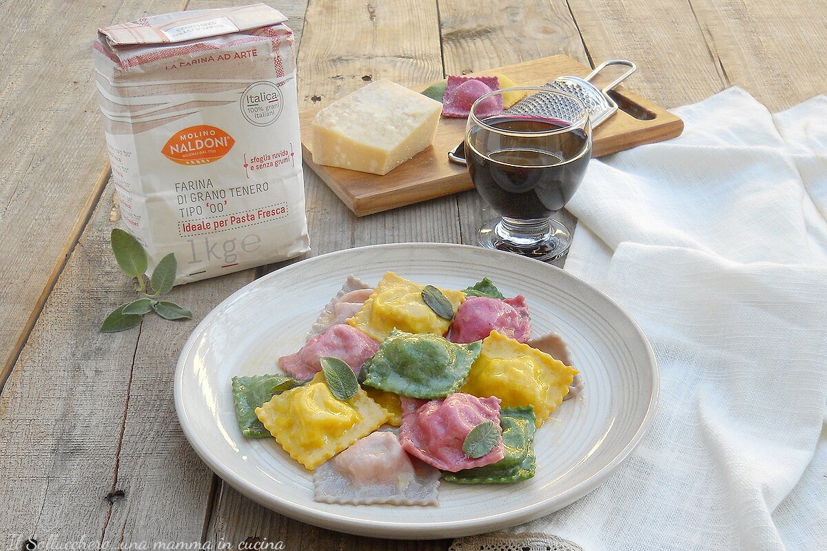 Colorful Fresh Pasta Ravioli