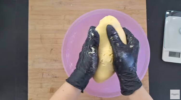 Cookie dough mixed and ready to rest