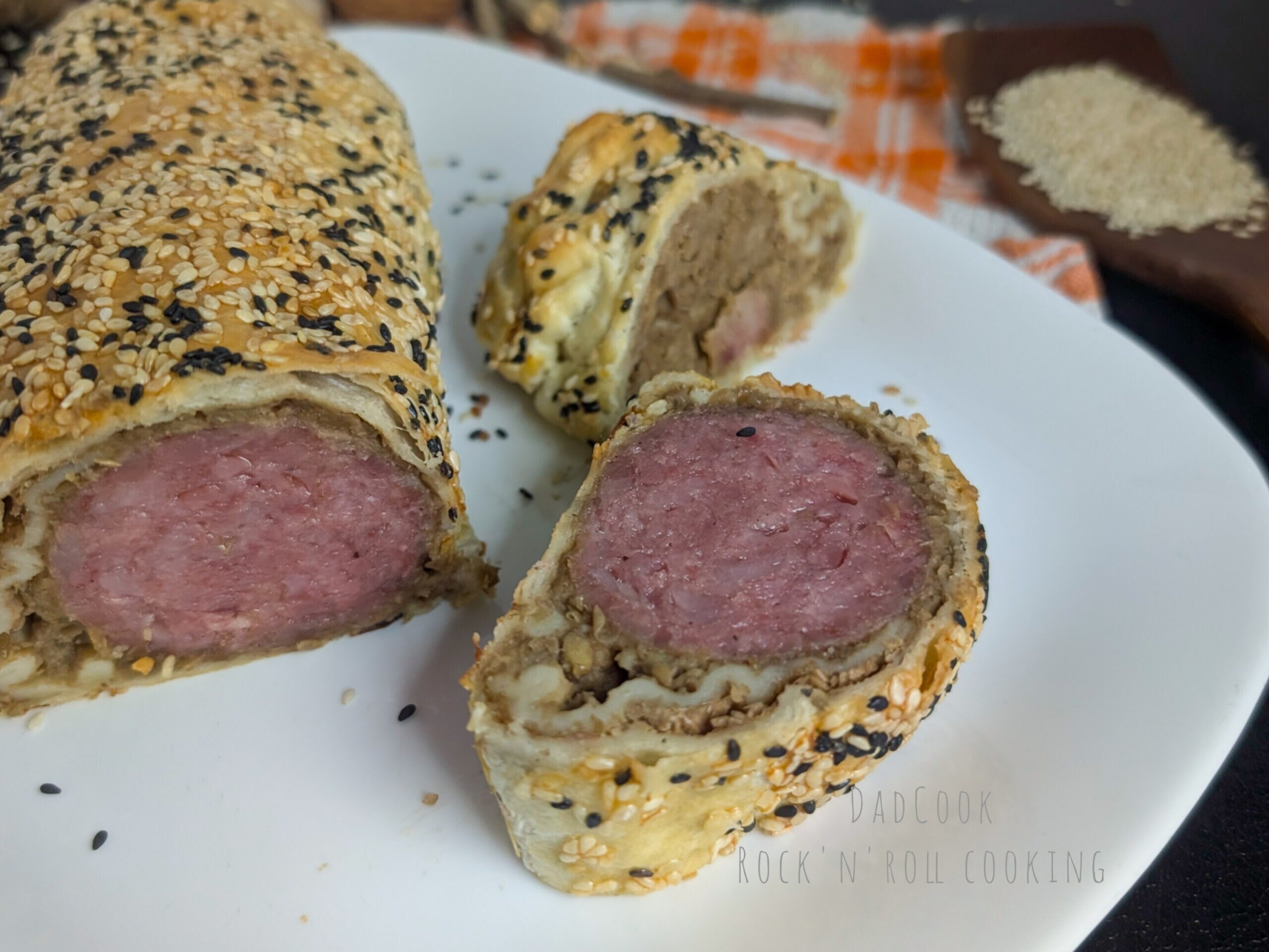Cotechino in Crust with Sweet and Sour Lentils