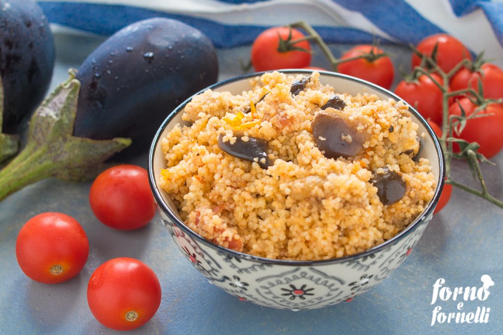 Couscous with Eggplants and Cherry Tomatoes