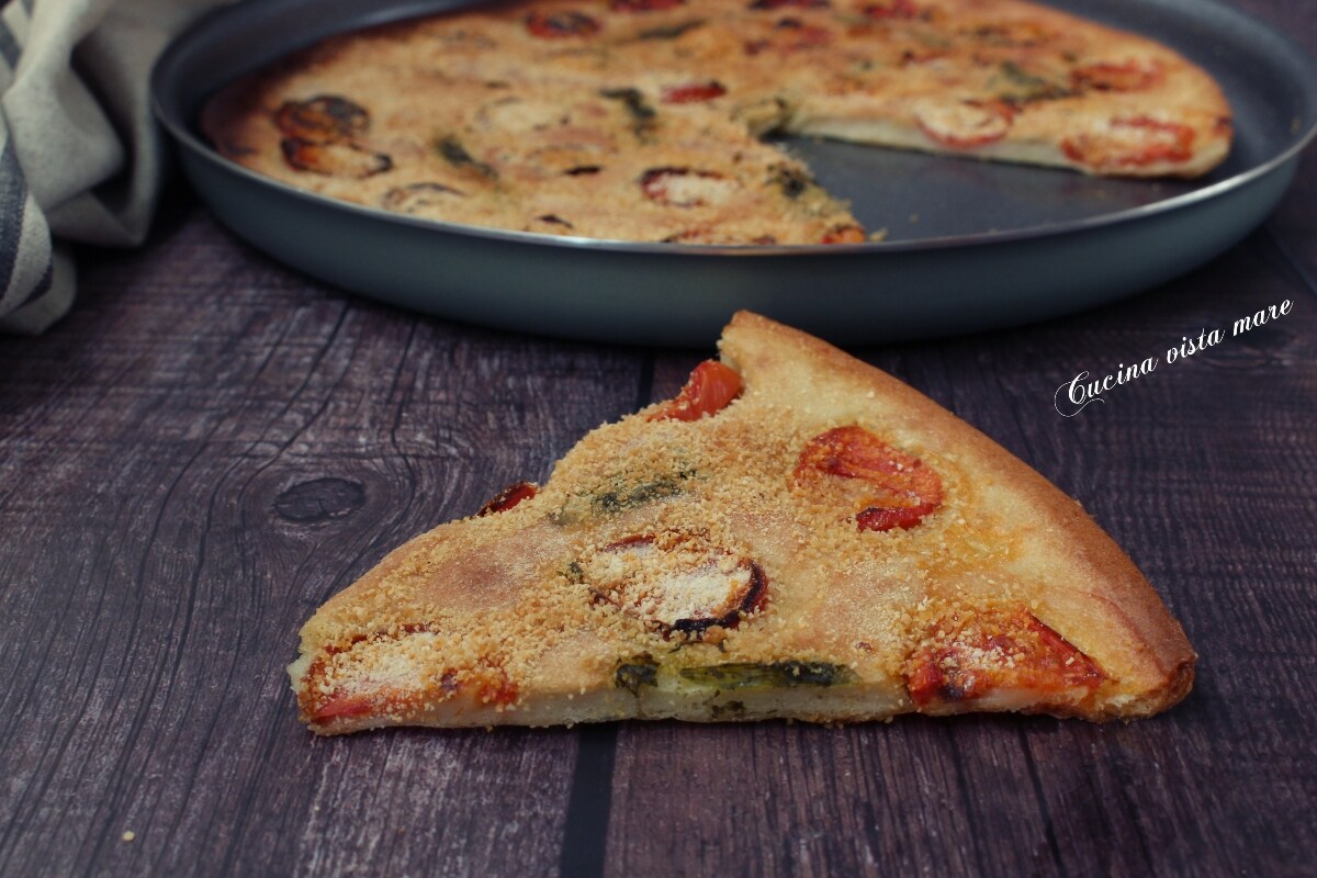 Cracker with Cherry Tomatoes and Basil