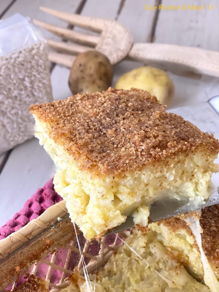 Creamy Baked Rice with Provola and Potatoes