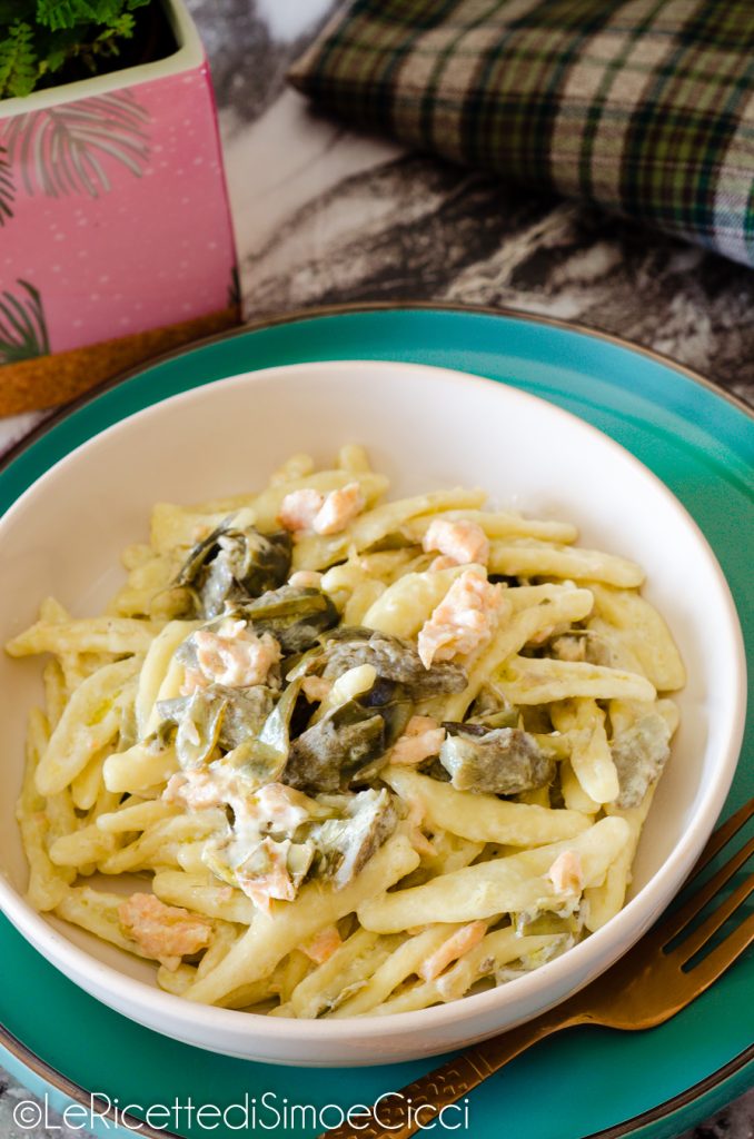 Artichoke and Salmon Pasta