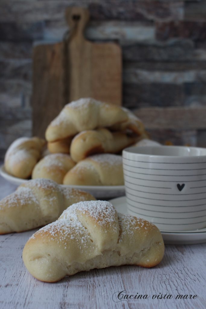 Croissants without eggs and butter Sea view kitchen