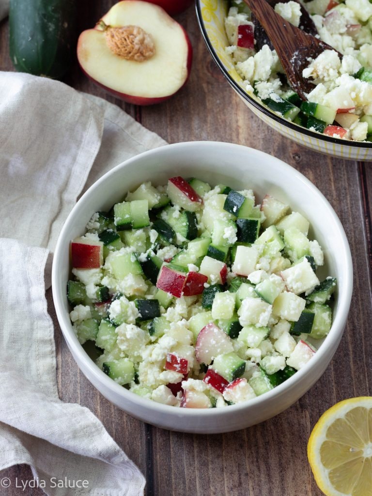 Cucumber and Peach Salad