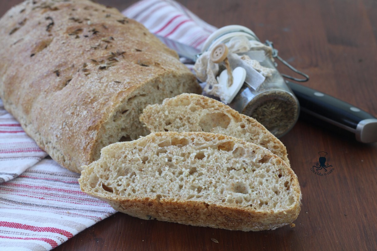 Cumin Bread, Recipe with Whole Wheat Flour