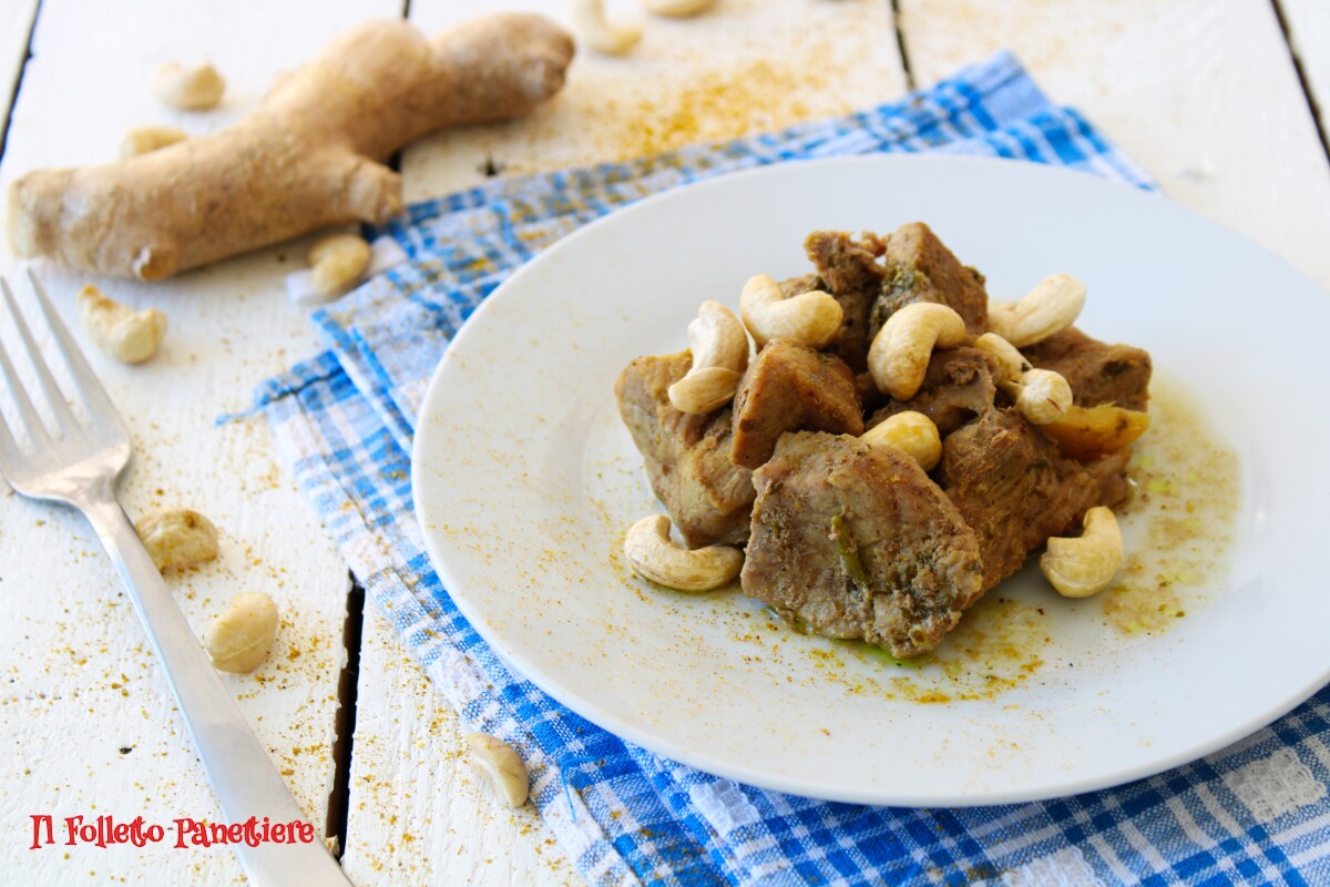 Veal Stew with Curry, Ginger, and Cashews