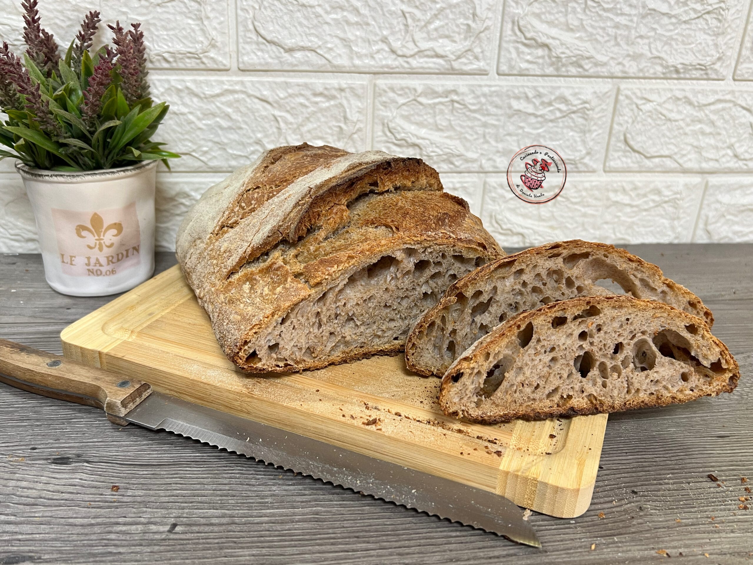 Bimby Water Bread, Whole Wheat Version with Sourdough
