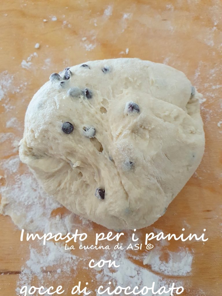 sweet risen dough for chocolate pan goccioli