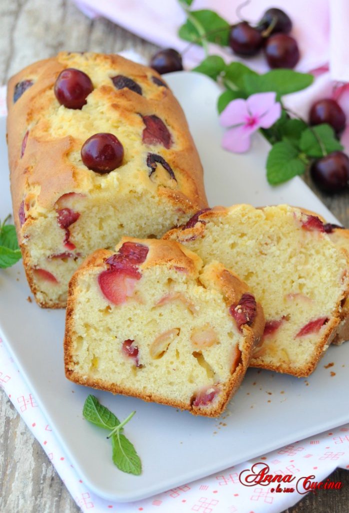 Soft Plumcake with Cherries and Yogurt