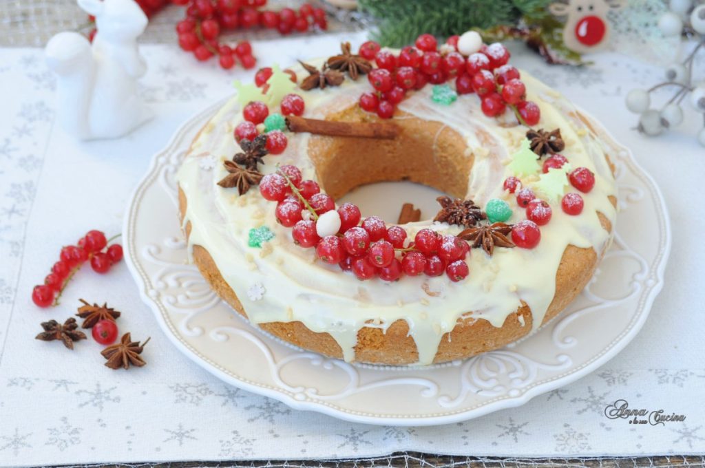 Christmas Bundt Cake with Chocolate and Red Currants