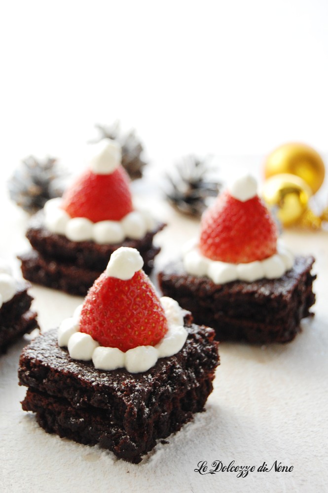 Santa Hat Brownies