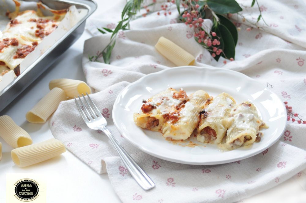 Paccheri with White and Red Ragù
