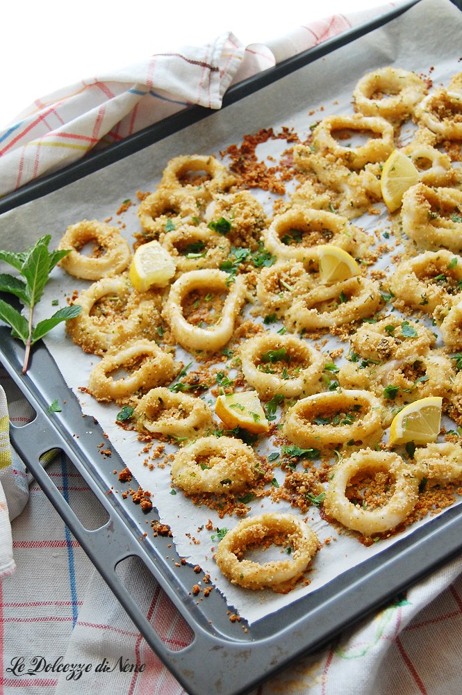 baked breaded squid rings