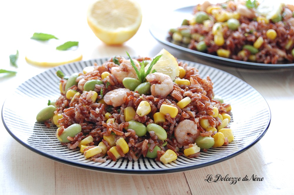 RED RICE SALAD WITH SHRIMP