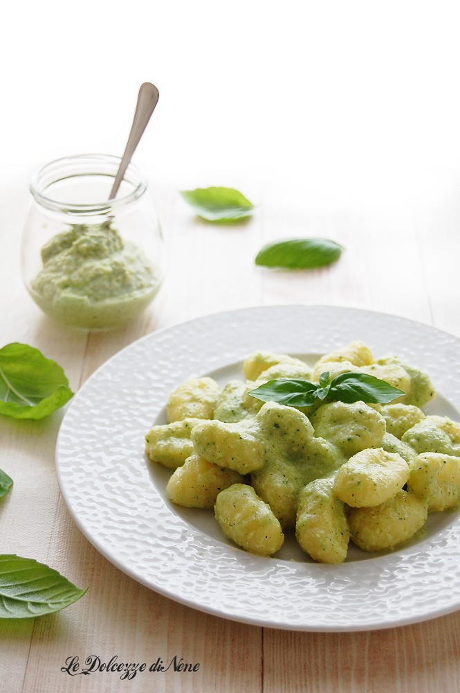 gnocchi with zucchini cream
