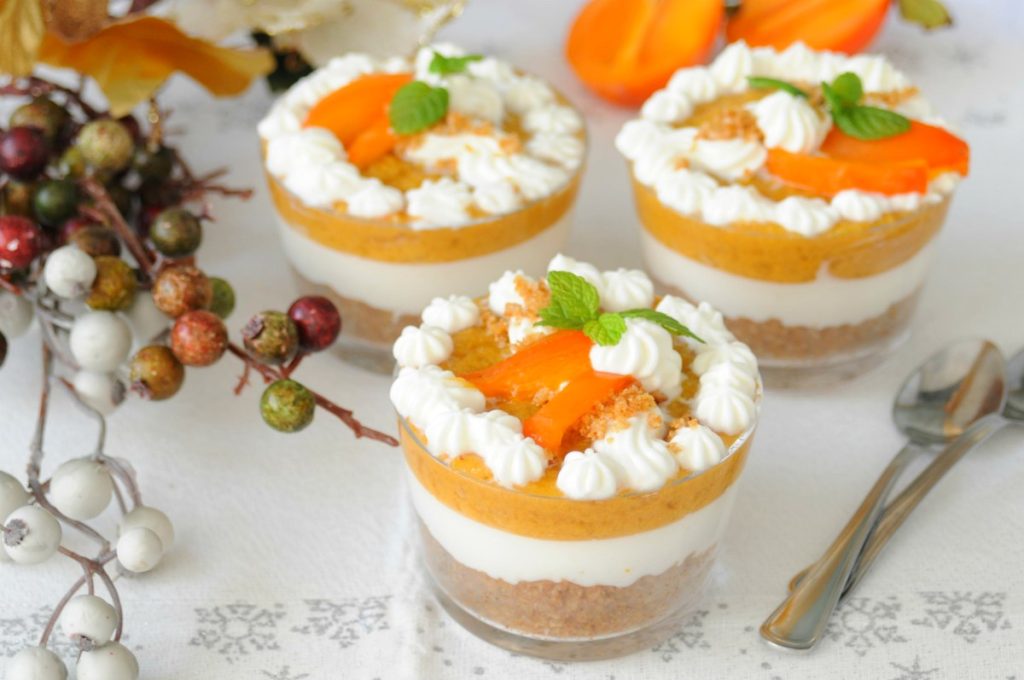 Persimmon Cheesecake in a Glass
