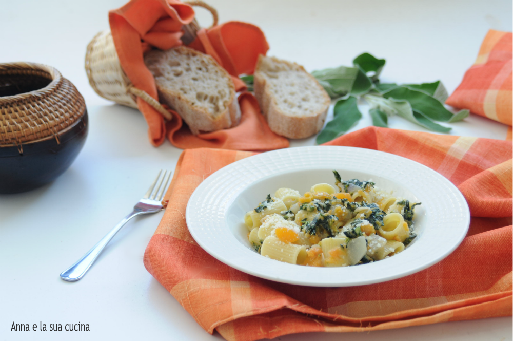 Pasta with Pumpkin, Broccoli, and Gorgonzola