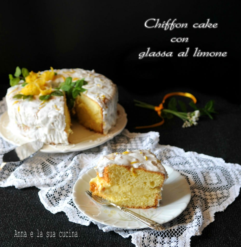 Chiffon Cake with Lemon Glaze