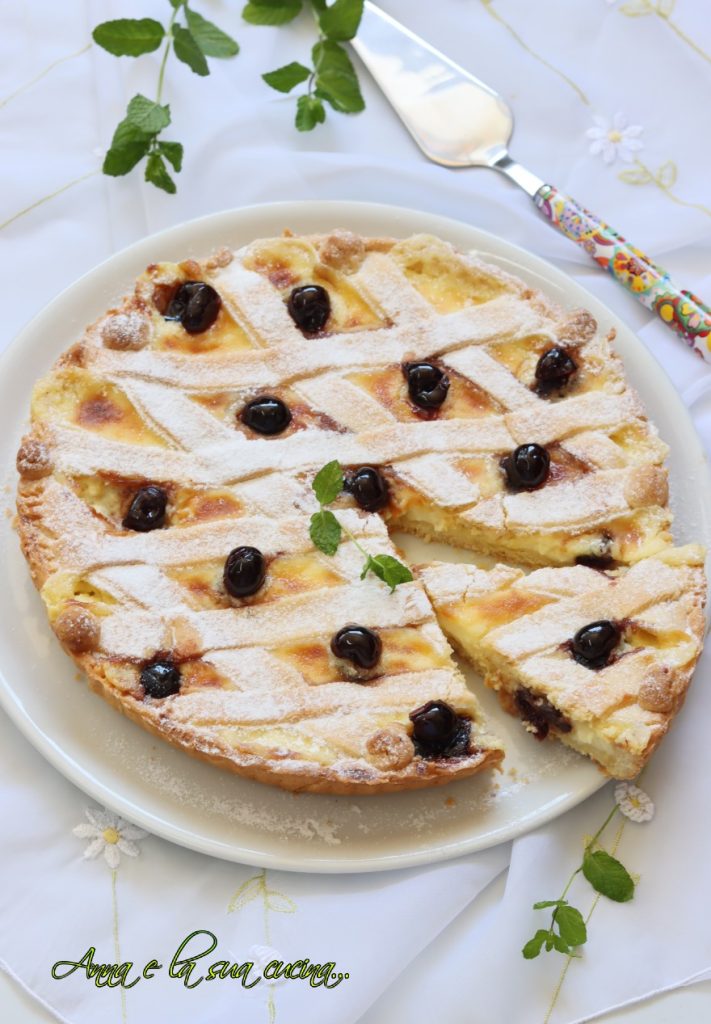 Tart with Lemon Cream and Sour Cherries