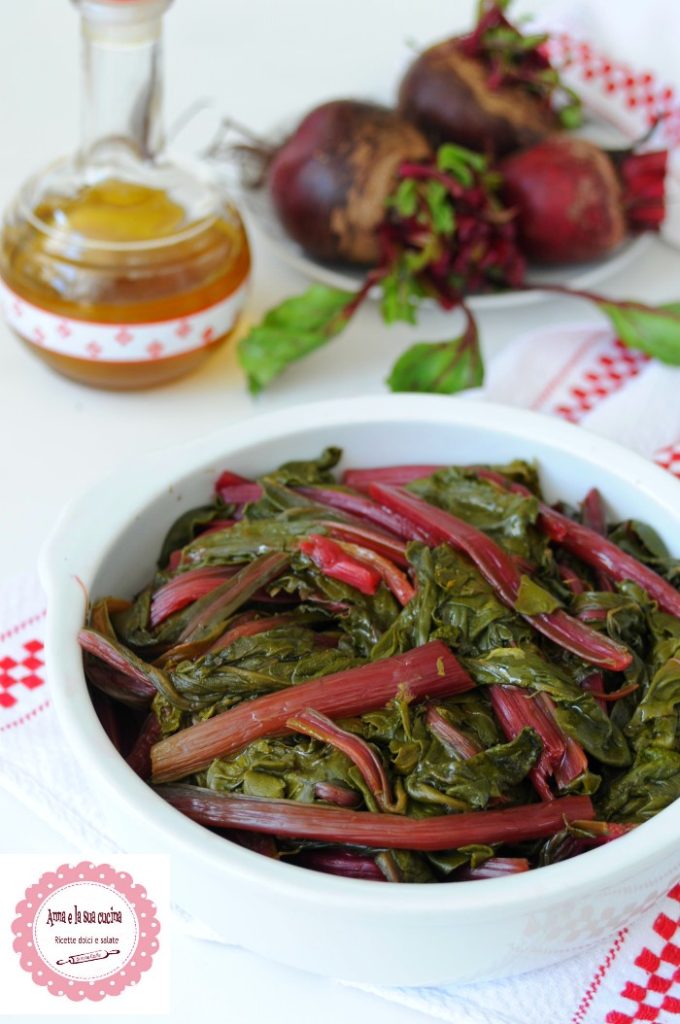 Boiled Red Beet Stalks