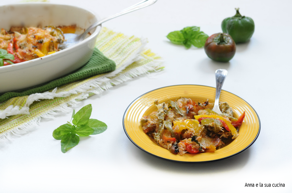 Mixed Bell Peppers Gratin