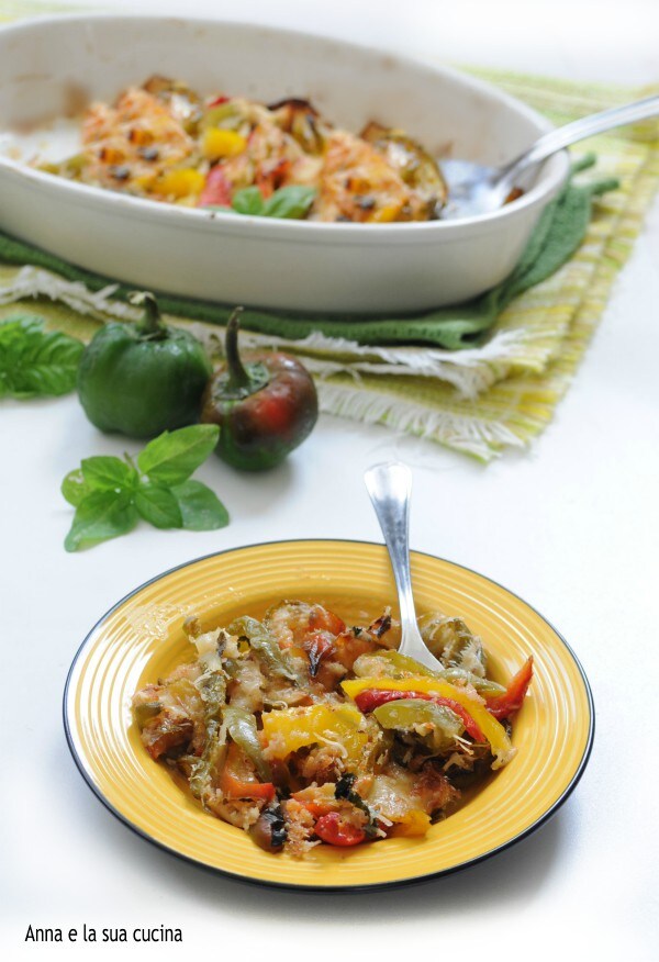 Mixed Bell Peppers Gratin
