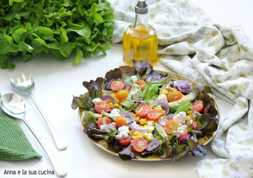 Mixed Salad with Vegetables and Cottage Cheese