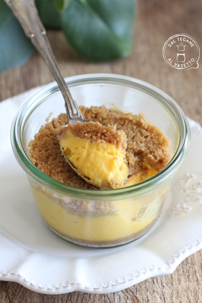 Dessert with Cream and Cookies in Jar Baking