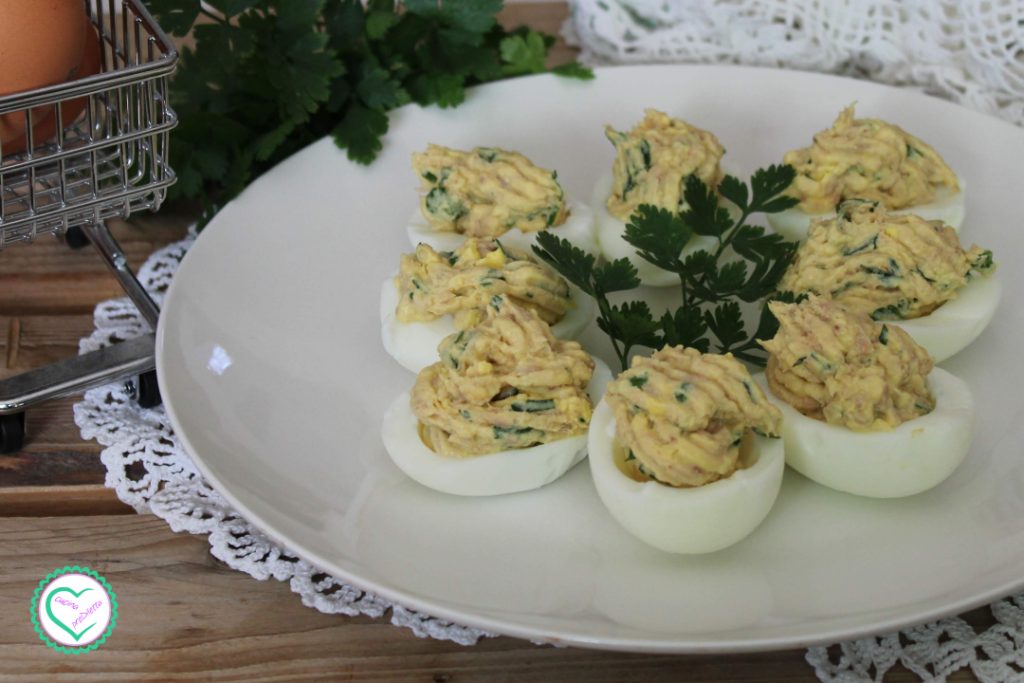 Deviled Eggs with Tuna and Mayonnaise