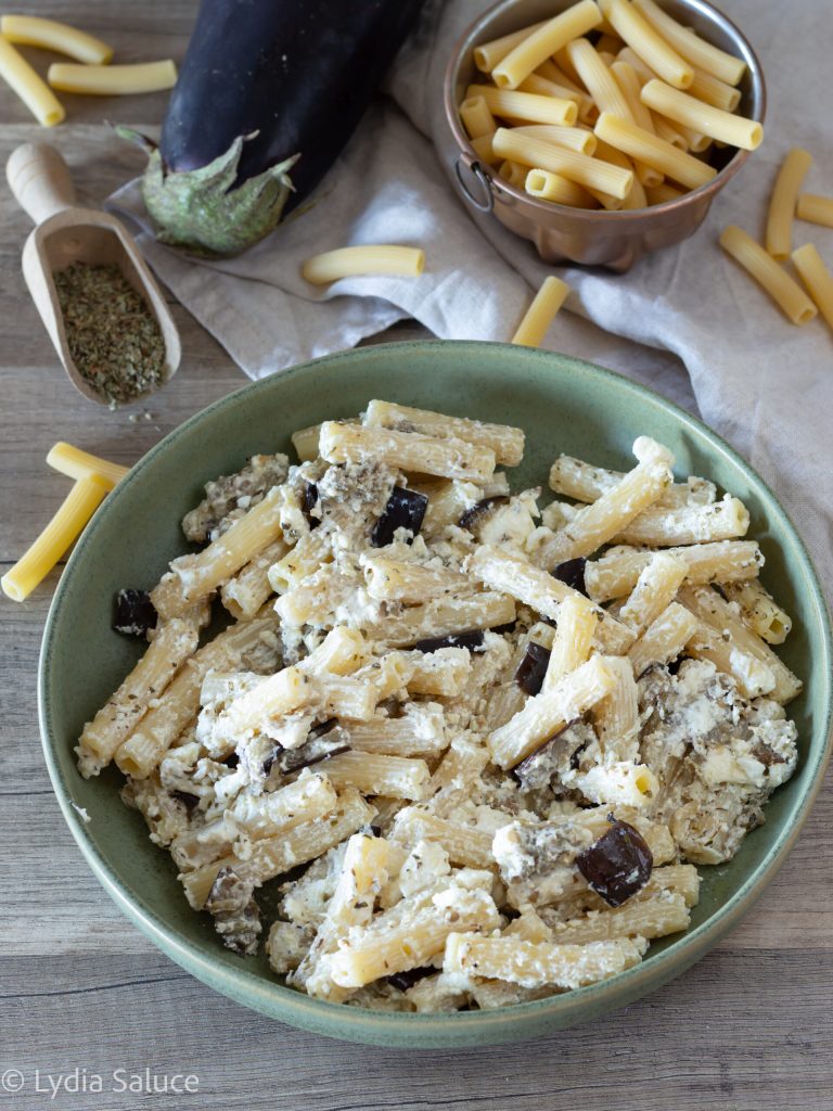eggplant and feta pasta