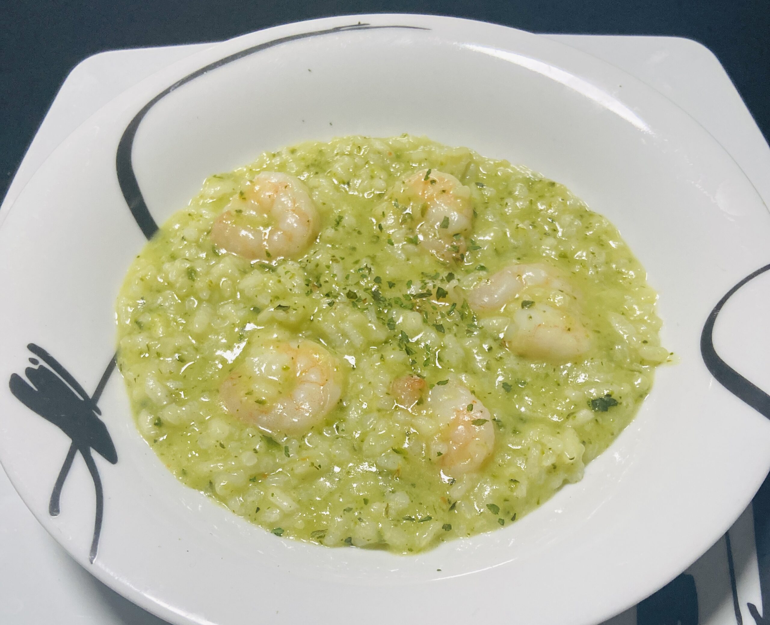 Rice, Zucchini, and Shrimp Soup