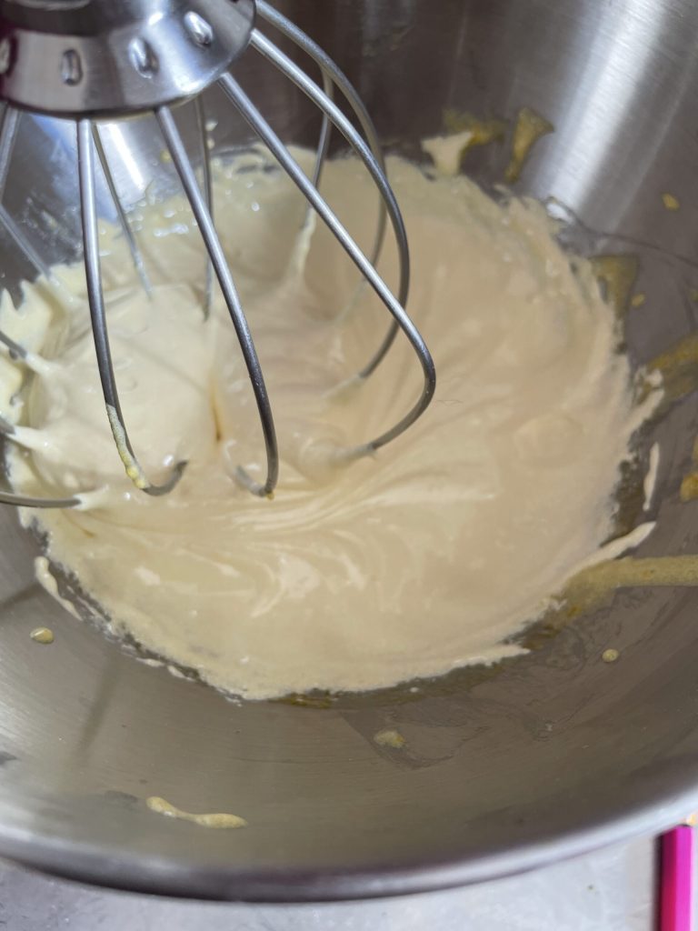 Whipped eggs for carnival berlingozzo