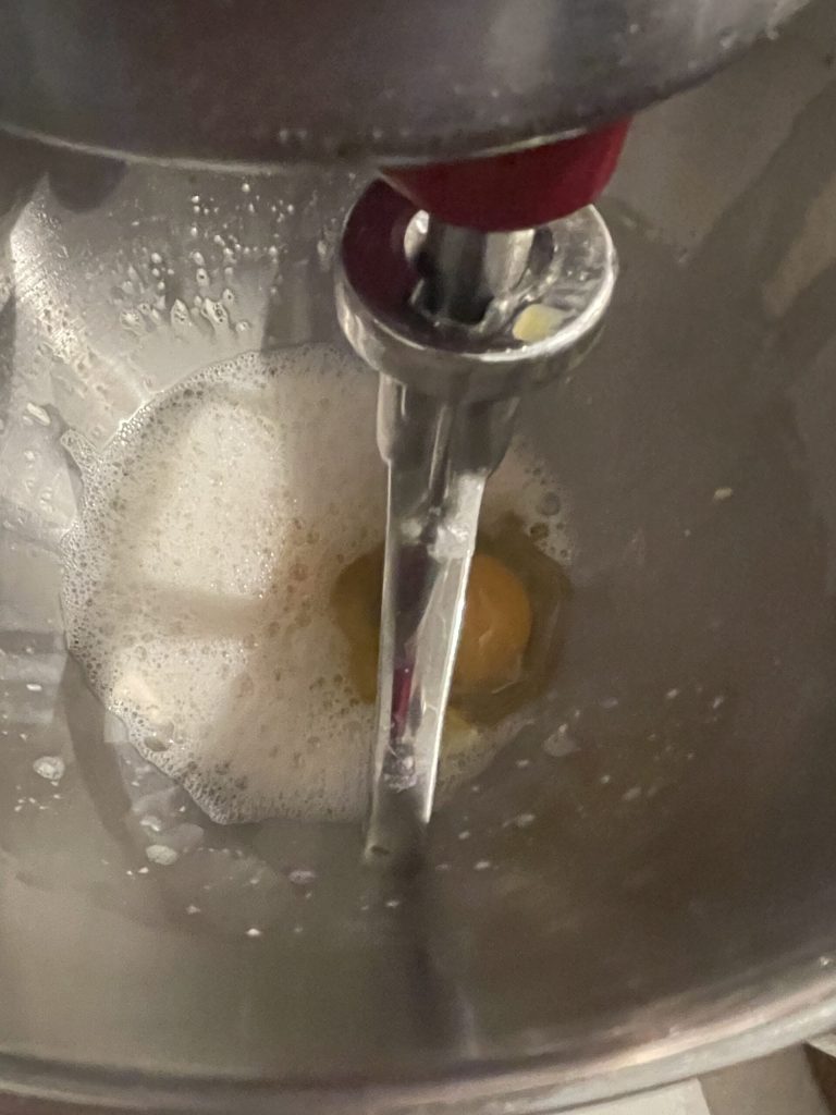 add eggs and sugar