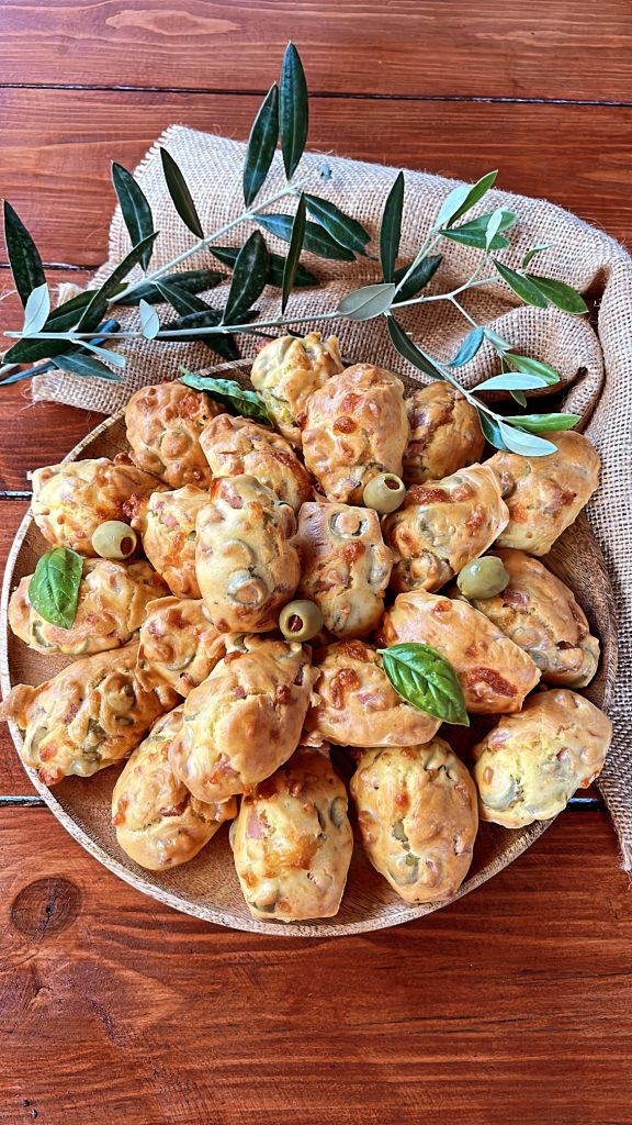 Savory Madeleines with Olives and Ham