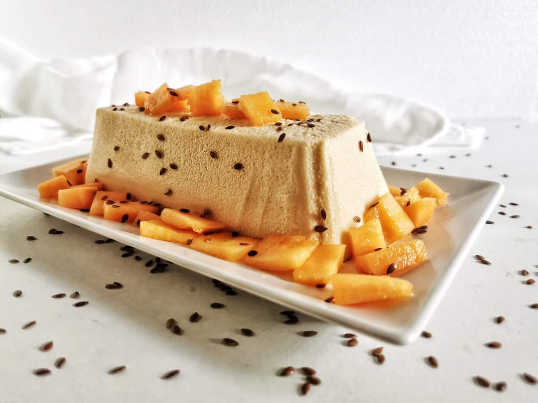FROZEN ZABAGLIONE WITH MELON CARPACCIO