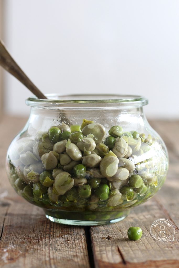 fava beans and peas in jar cooked in microwave jar cooking