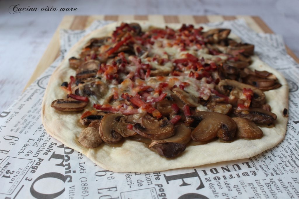 Flatbread with Mushrooms and Speck by Seaside Kitchen