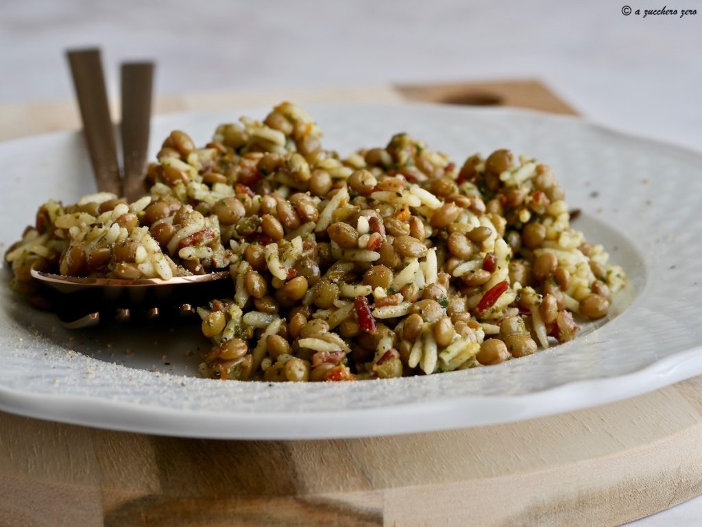 Flavorful basmati rice salad with lentils