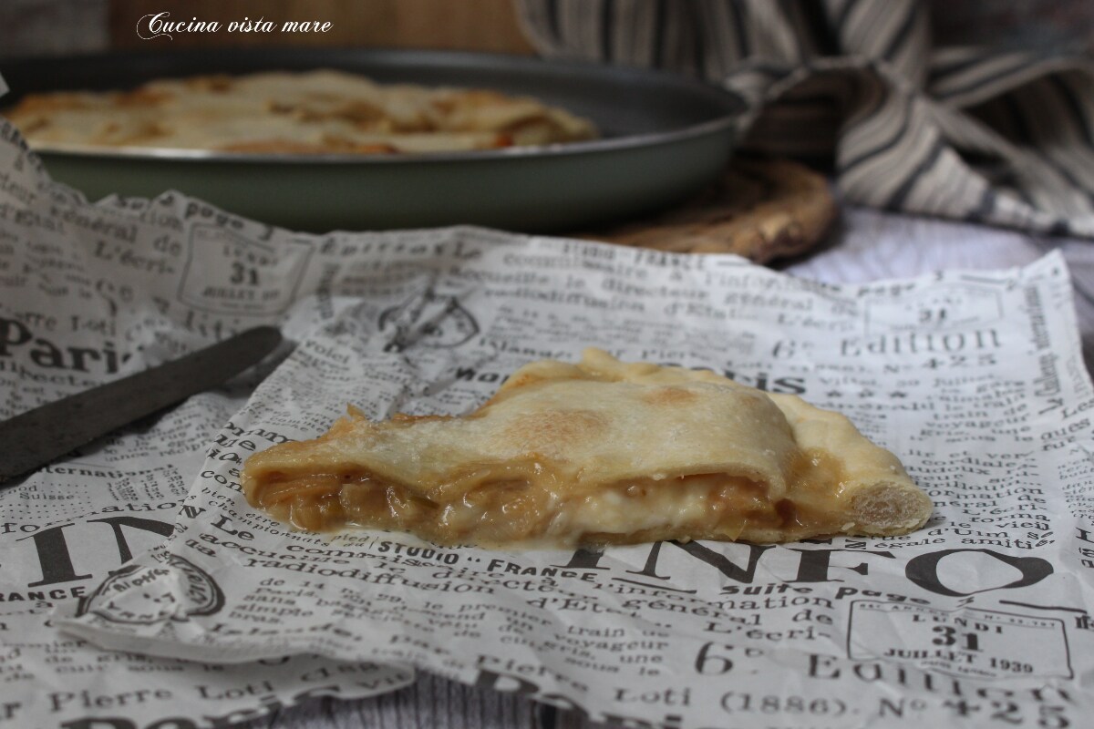 Focaccia with Cheese and Caramelized Onions