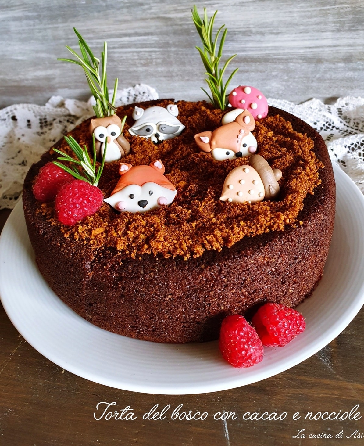 Forest Cake with Cocoa and Hazelnuts