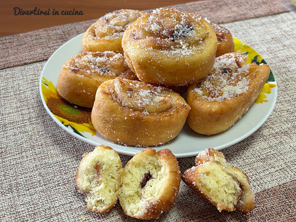 Fried Swirls with Yogurt and Jam