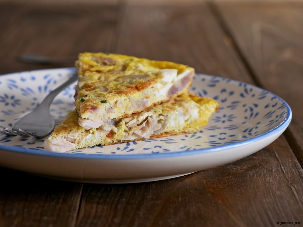Frittata with Lampascioni Cooked Without Oil and Cheese