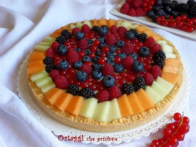 fruit tart recipe with berries and melon - VEGETABLES with passion by Sara
