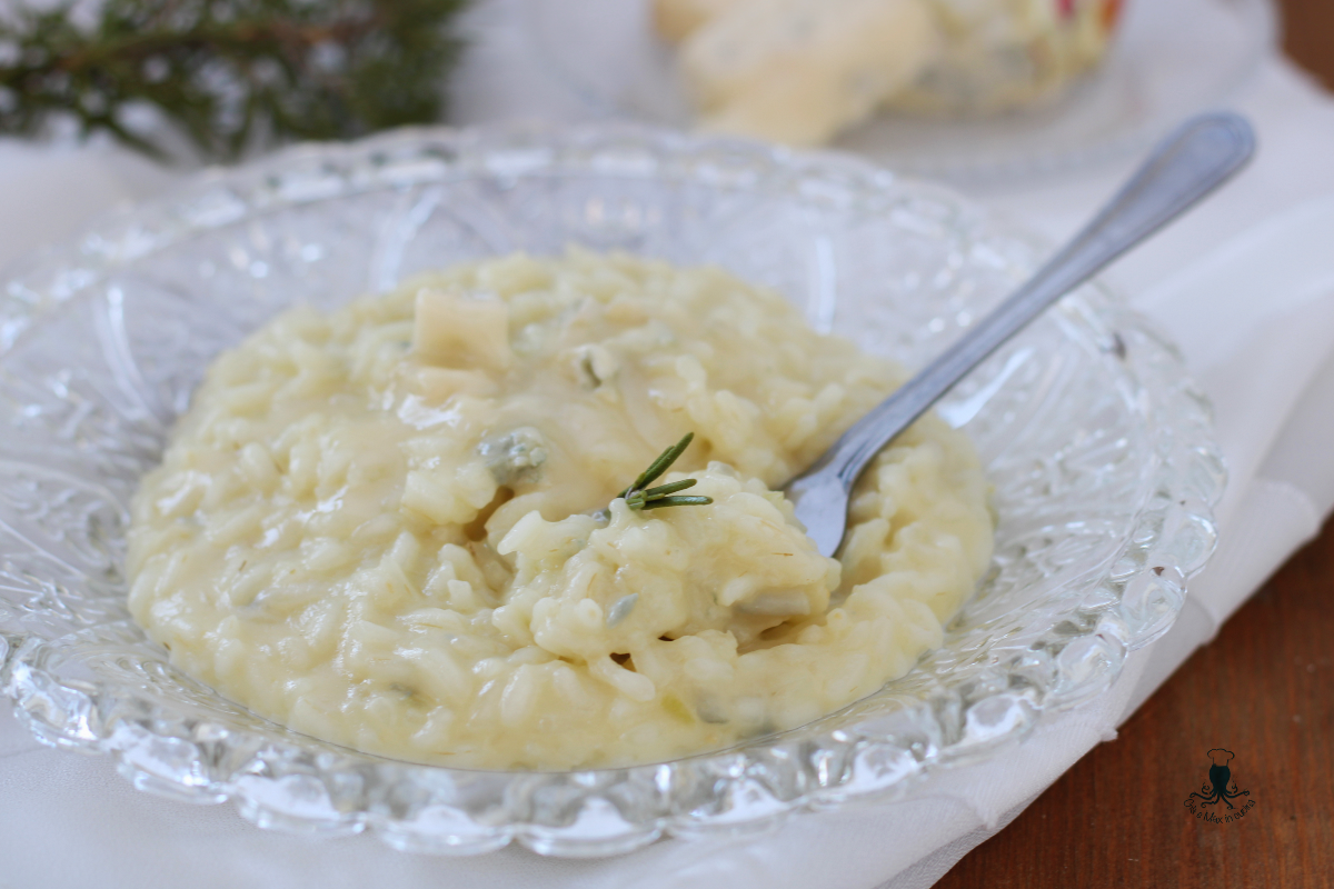 Gorgonzola Risotto, Recipe with and without Thermomix.