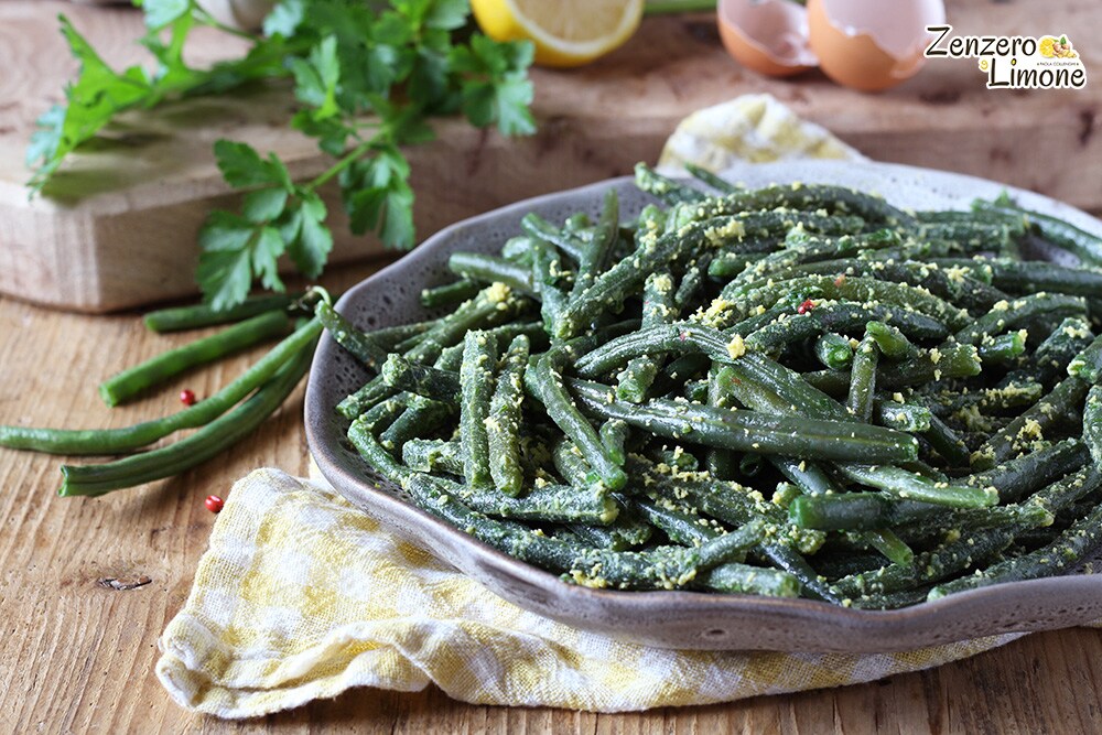 Green Beans in Mimosa Sauce