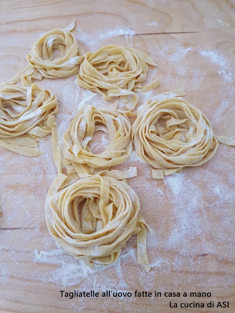 handmade tagliatelle with fresh porcini mushrooms