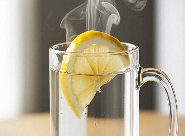 HANGOVER REMEDY GINGER AND LEMON TEA to relieve nausea and headache