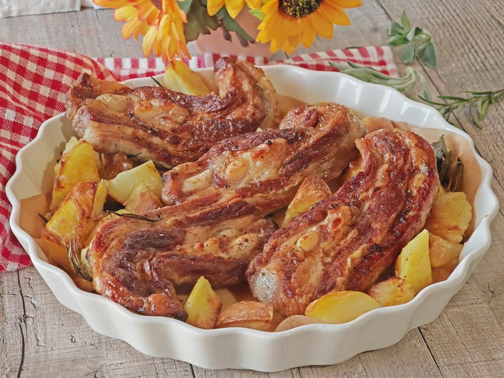 Veal Ribs with Potatoes