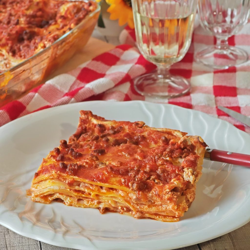 Lasagna with Beef and Sausage Ragù
